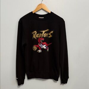 Mitchell & Ness Black Raptors Crewneck Sweater